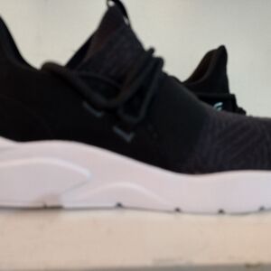 Fabletics Black and White Athletic Shoes with Synthetic Fabric